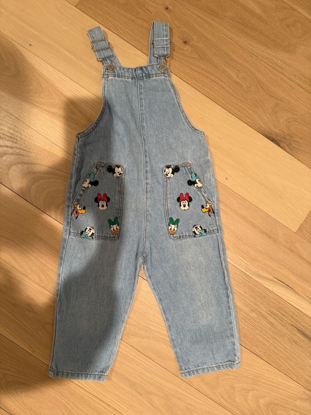 Zara HTF Mickey Denim Overalls
